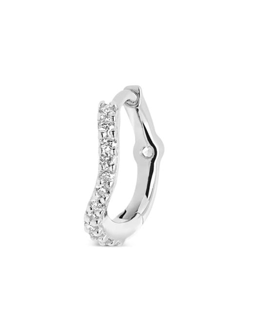 Maria Black Wave ダイヤモンド ピアス 14kホワイトゴールド White