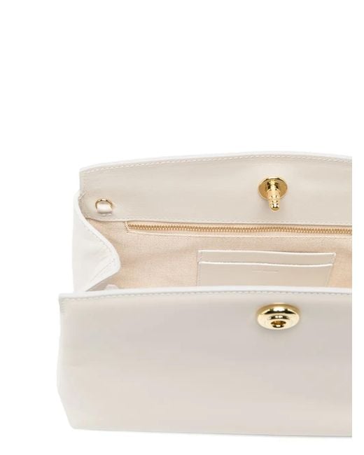 Liffner White Push-Lock Pouch