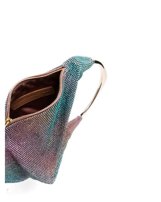 Benedetta Bruzziches Blue Draped Crystal-Embellished Tote Bag