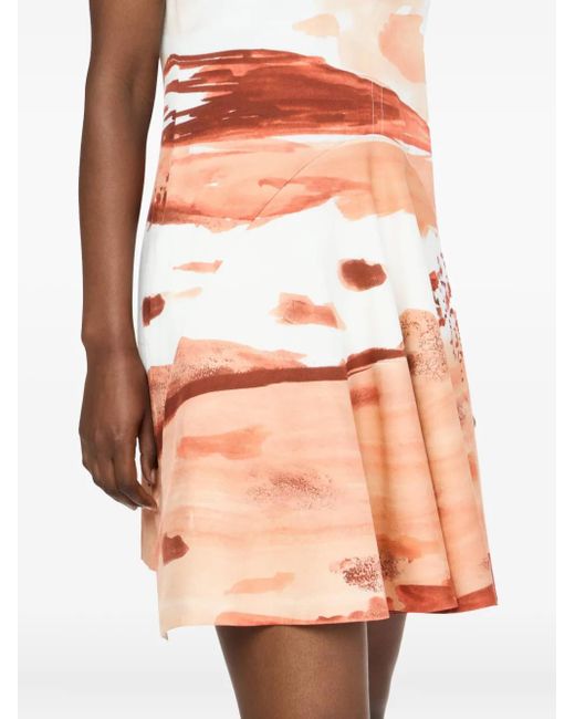 Robe Imprimée À Col V J.W. Anderson en coloris Orange