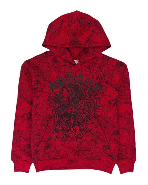 Hoodie À Imprimé Graphique Sp5der pour homme en coloris Red
