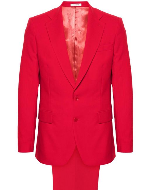 Fursac Red Single-Breasted Suit for men