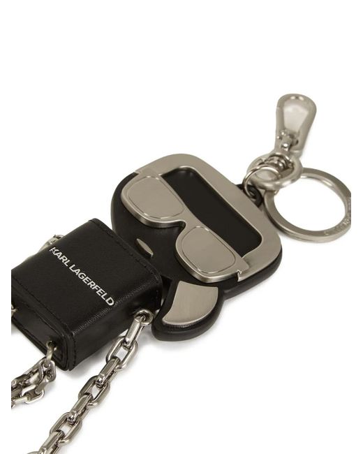 Karl Lagerfeld White K/Ikon Keychain for men