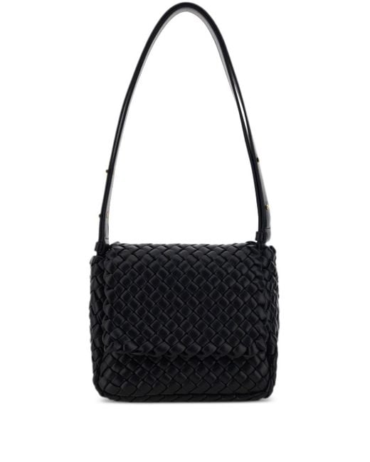 Bottega Veneta Black Mini Cobble Leather Shoulder Bag