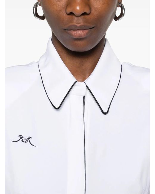 ROWEN ROSE White Zweifarbiges Midikleid