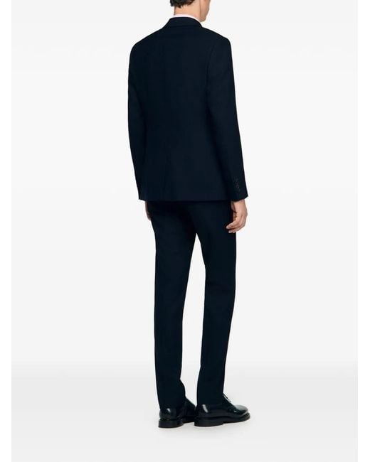 Sandro Blue Wool Suit Jacket for men