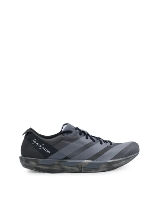 Y-3 Gray Signature-Print Sneakers for men