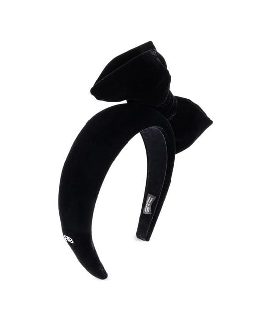 Balenciaga Black Bow-Detail Headband