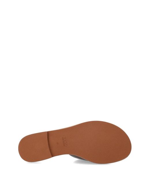 Frau Brown Buckle-Fastening Crossover Sandals