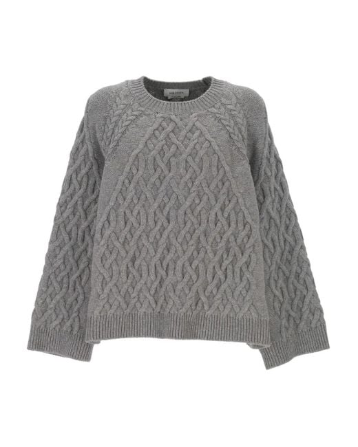 Alexander McQueen Gray Cable-knit Wool Sweater