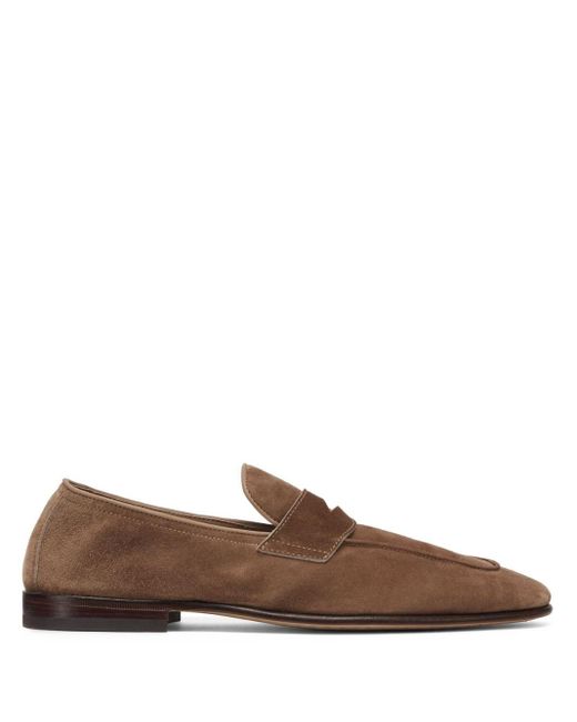 Brunello Cucinelli Brown Penny Loafers for men