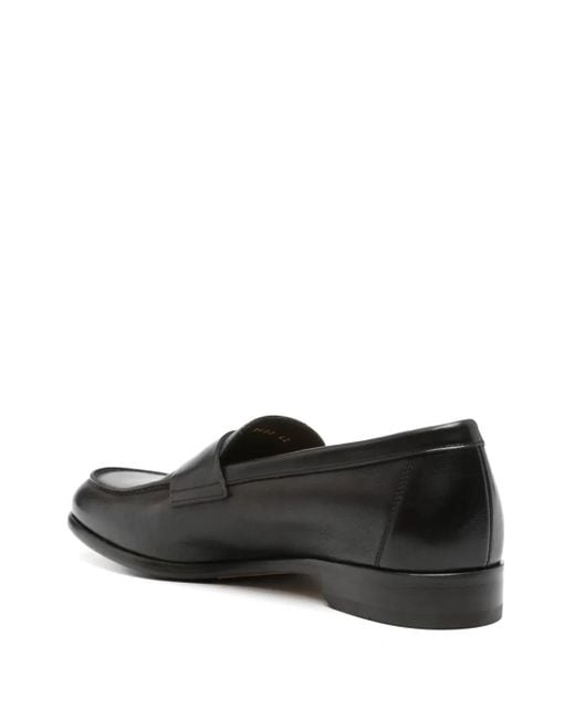 Doucal's Gray Leather Loafers for men