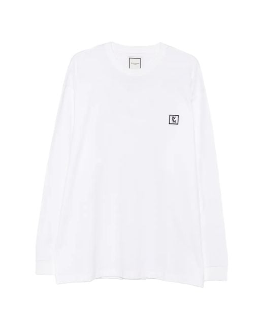 Wooyoungmi White Logo-Print Long-Sleeve T-Shirt for men