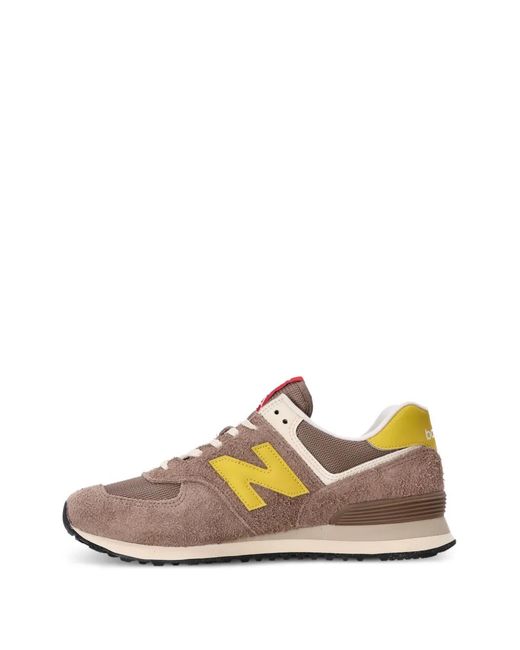 New Balance Pink 574 Panelled Sneakers