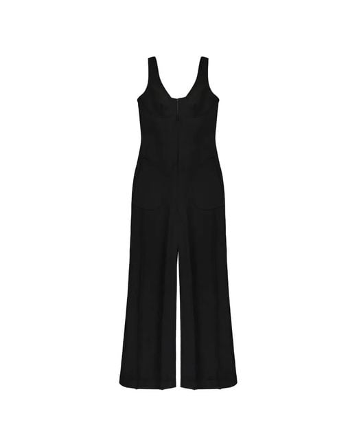 Ellery Black Wide-Leg Sleeveless Jumpsuit