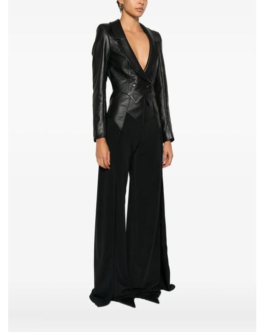 MITILIANE COUTURE Black Double-Breasted Tailcoat Jacket