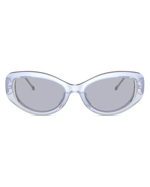 DIESEL Blue Logo-Plaque Cat-Eye Sunglasses