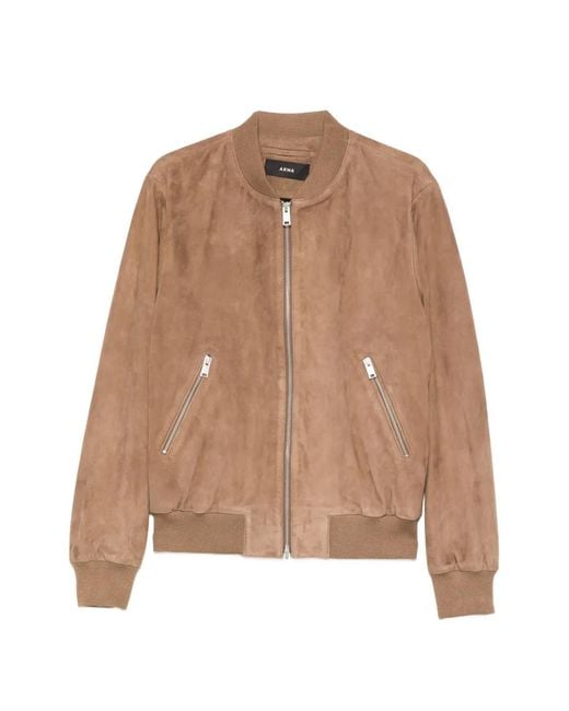 Arma Natural Didier Suede Bomber Jacket for men