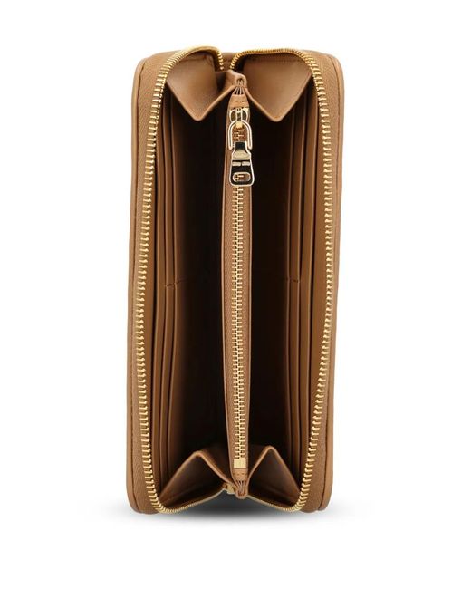 Miu Miu Brown Large Matelassé Nappa Leather Wallet