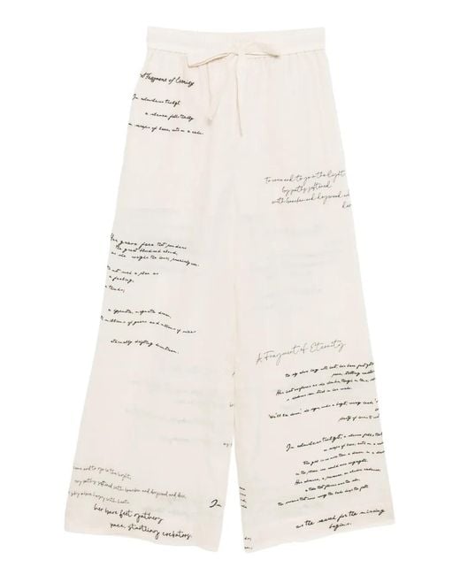 Zimmermann White Dream Embroiderd Pants