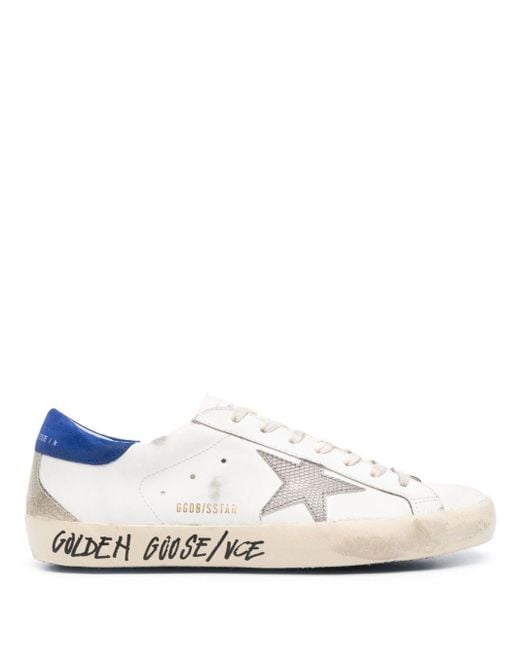 Golden Goose Deluxe Brand Deluxe Marke Super Star Sneakers Weiß/Blau in White für Herren