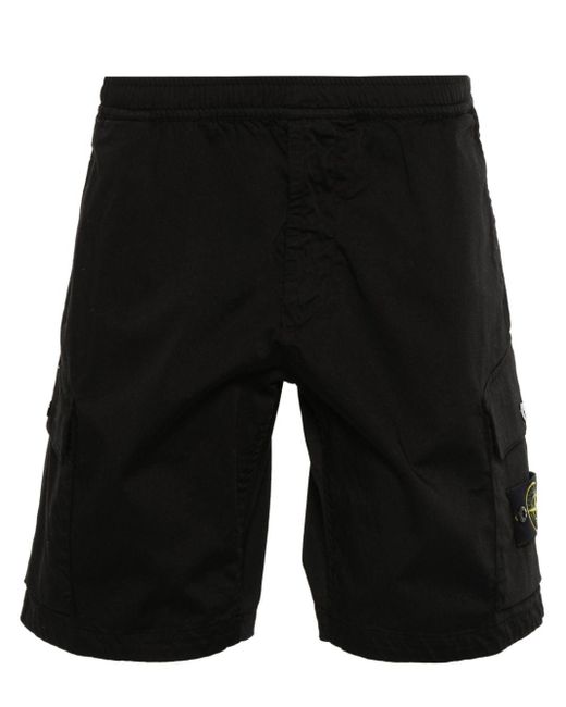 Stone Island Cargo-Shorts mit Kompass-Patch in Black für Herren