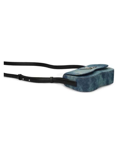 Karl Lagerfeld Blue Tie-Dye Denim Crossbody Bag