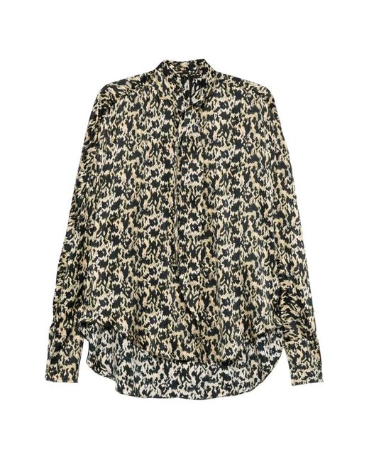 Petar Petrov Black Rattleheart Animal-Print Shirt