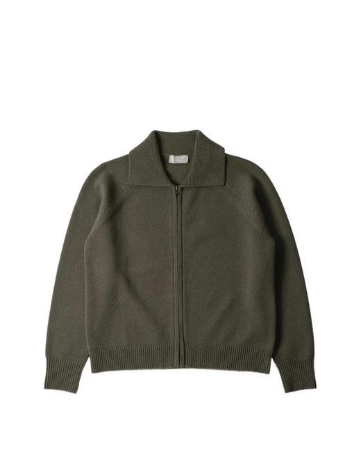 Margaret Howell Green Cardigan À Col Zippé for men