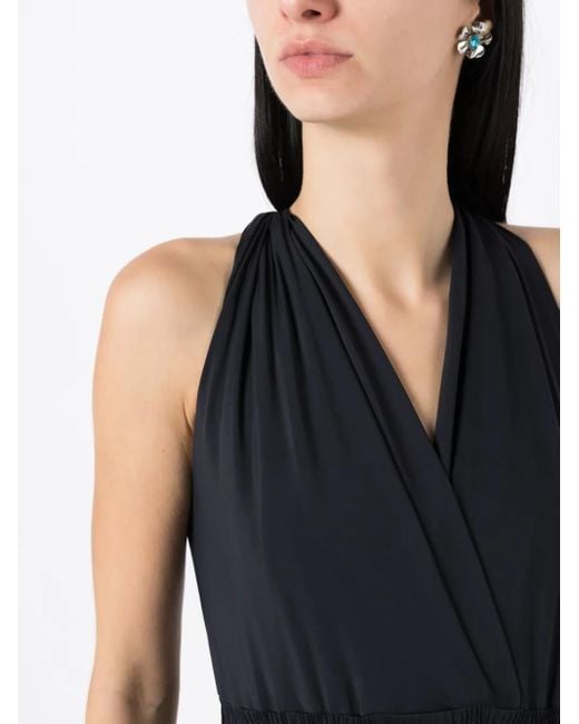 Vestido Vandala Fluity con cuello halter Lygia & Nanny de color Black