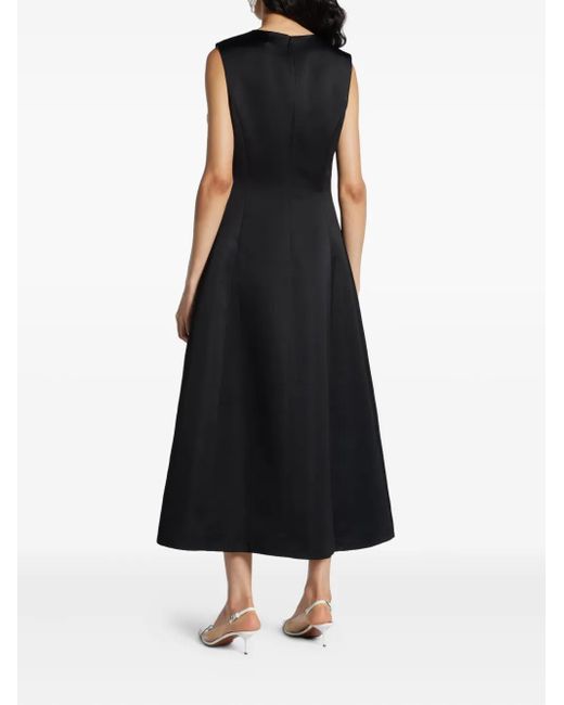 LEO LIN Black Cleo Flower-Embellished Sleeveless Dress