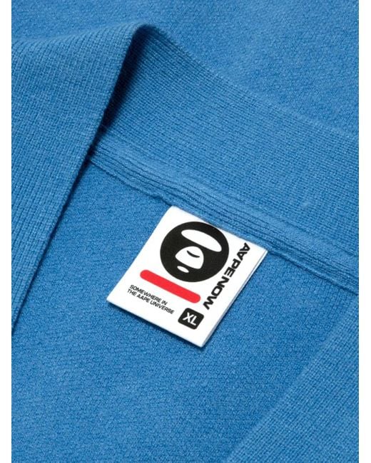 メンズ Aape By A Bathing Ape Ape Head カーディガン Blue
