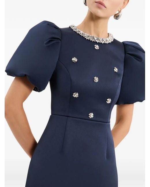 Rebecca Vallance Blue Ayla Midi Dress