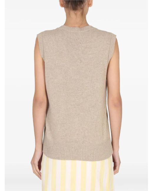 Cormio Vest Met Print in het Natural