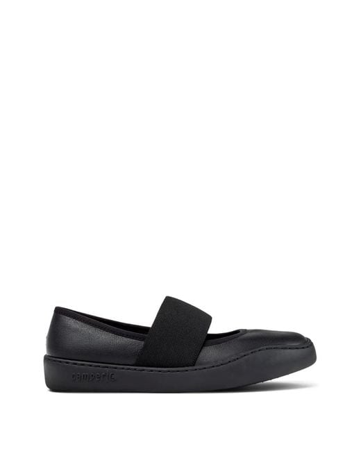 Camper White Peu Touring Elasticated-Strap Ballet Flats