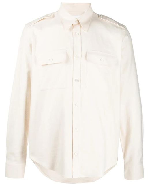Helmut Lang White Long-Sleeved Strappy Shirt for men
