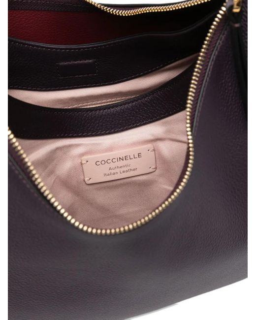 Coccinelle Boheme レザー ショルダーバッグ M Gray
