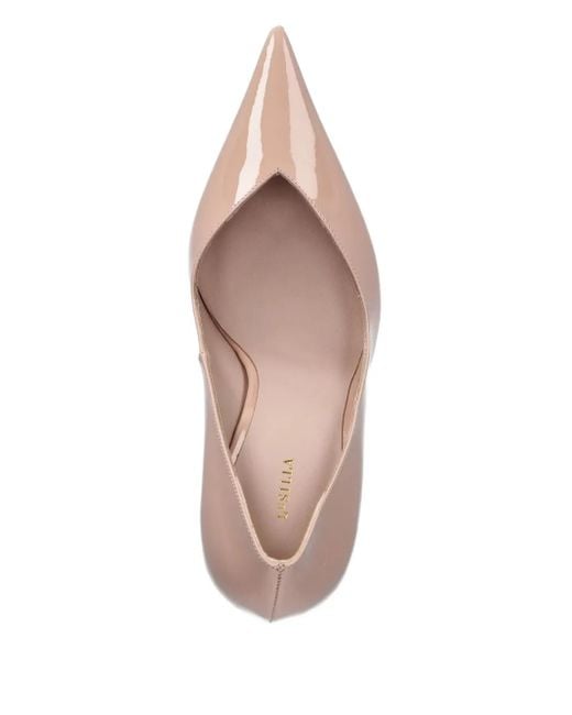Zapatos de piel con tacón de 100 mm Le Silla de color Pink