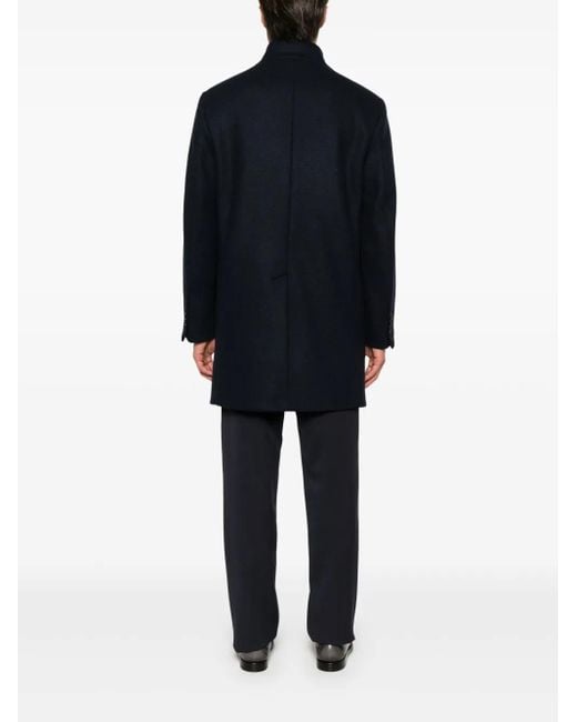 Fay Blue Single-Breasted Coat for men