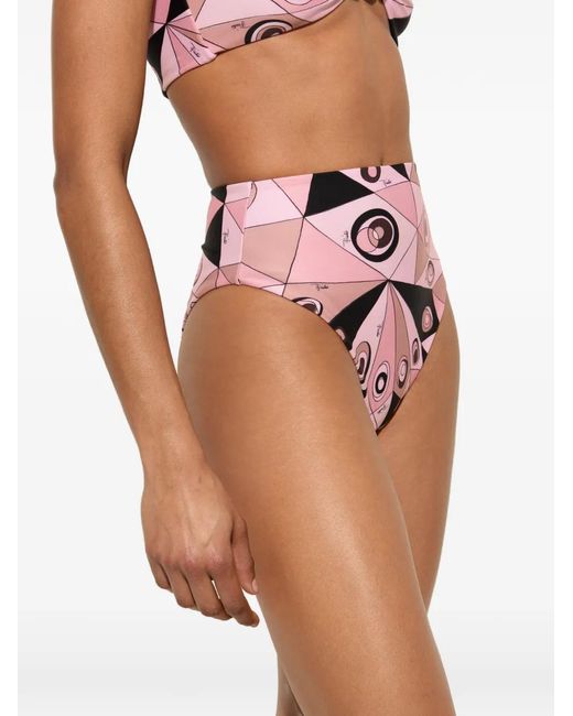 Emilio Pucci Pink Occhi-Print Bikini Bottom