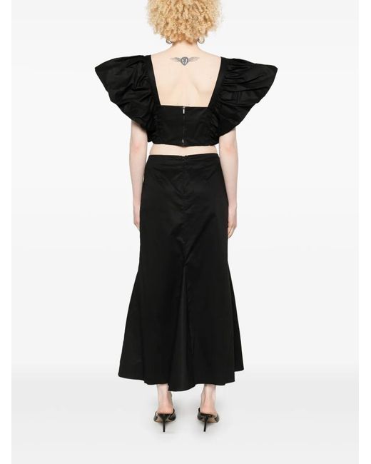 Johanna Ortiz Black Eternal Jungle Maxi Dress