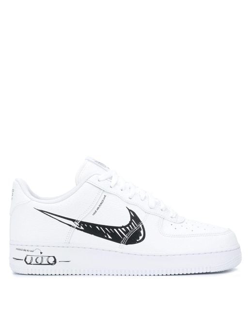 Nike Air Force 1 Lv8 Scribble Sneakers in White for Men