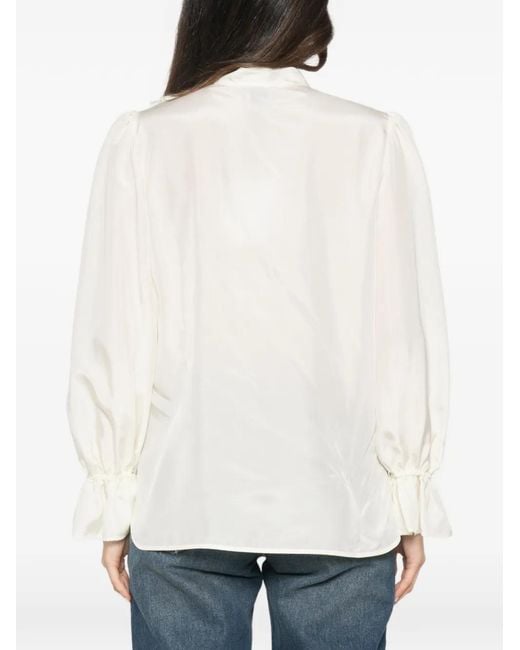 Marella White Buttoned Ruffled Shirt