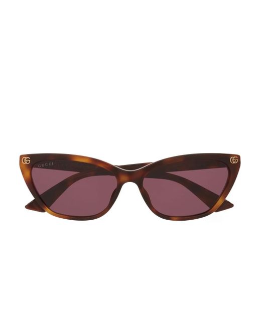 Gucci Purple Logo-Detail Cat-Eye Sunglasses