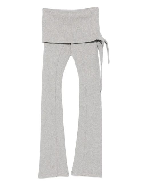 Waffle layered trousers OPEN YY de color Gray