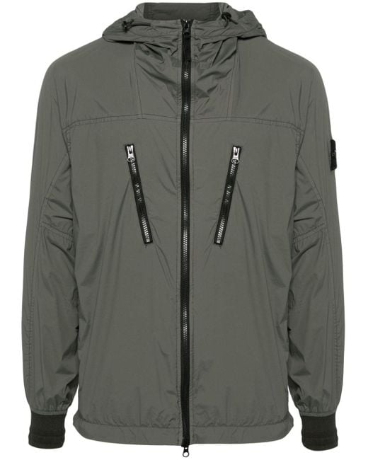 Stone Island Gray "skin Touch" Packable Nylon Jacket for men