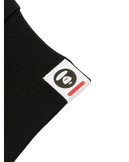 Aape By A Bathing Ape Black Raglan-Sleeve T-Shirt for men