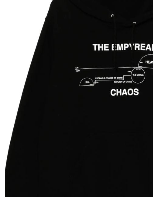 Undercover Black Slogan-Print Hoodie for men