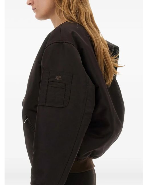 Chaqueta Con Cremallera Courreges de color Black