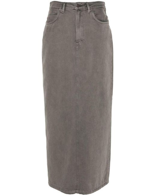 Acne Gray Maxi Denim Skirt